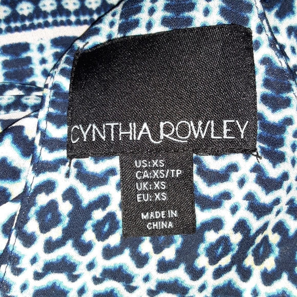 Cynthia Rowley printed top Sz XS - Picture 2 of 4
